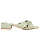 Mules en Cuir Nola vertes