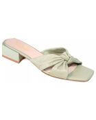 Mules en Cuir Nola vertes