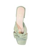 Mules en Cuir Nola vertes
