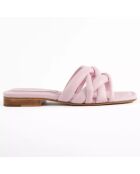 Mules en Cuir Portofino roses