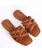 Mules en Cuir Portofino terracotta
