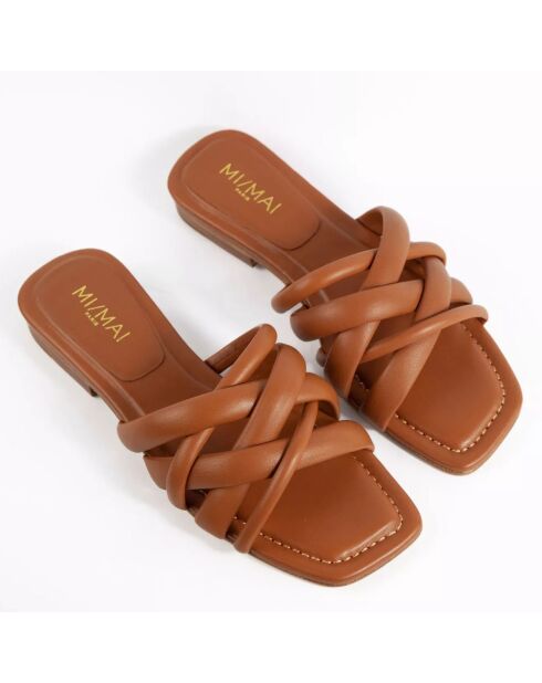 Mules en Cuir Portofino terracotta