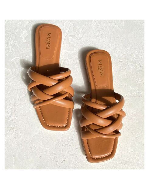 Mules en Cuir Portofino terracotta