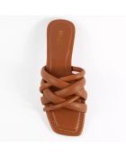 Mules en Cuir Portofino terracotta