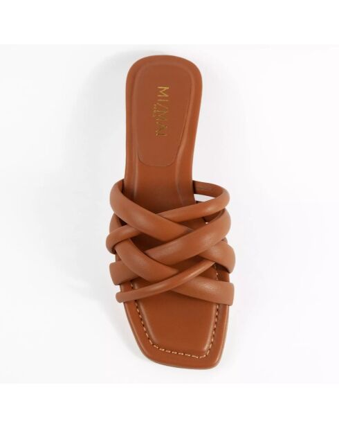 Mules en Cuir Portofino terracotta