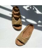 Mules en Cuir Seth taupe