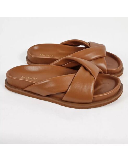 Mules en Cuir Seth terracotta