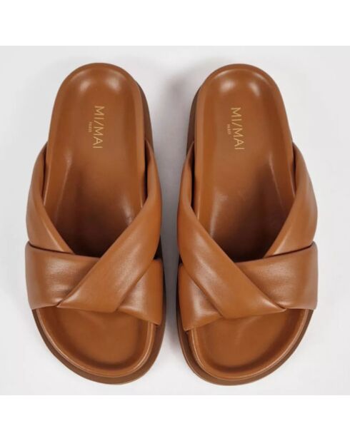 Mules en Cuir Seth terracotta