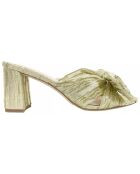 Mules en Cuir Tama dorées - Talon 7 cm