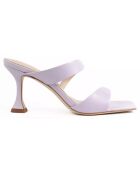 Mules en Cuir Terry violette - Talon 7 cm