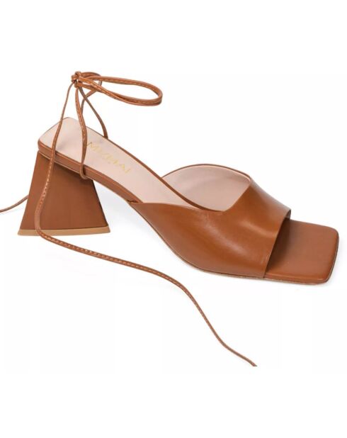 Sandales en Cuir Tonka terracotta - Talon 7 cm