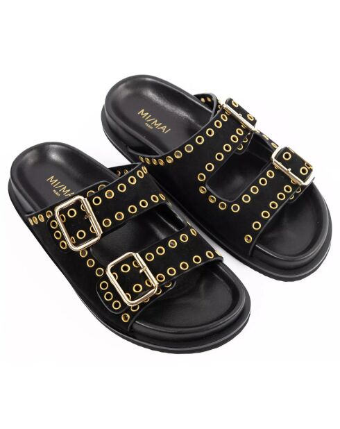 Mules en Cuir Trippi noires