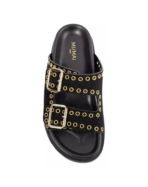 Mules en Cuir Trippi noires