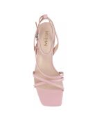 Sandales en Cuir Venice roses - Talon 7 cm