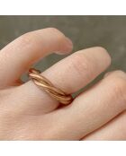 Bague Bouddhiste Torsadée Epaisse cuivrée