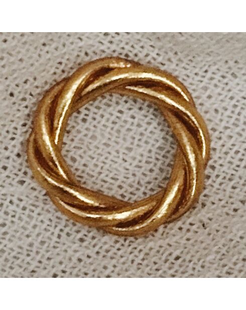 Bague Bouddhiste Torsadée Epaisse dorée