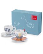 2 Tasses Cappucino en Porcelaine Illy Art Collection Biennale A bleu/blanc - 170 ml