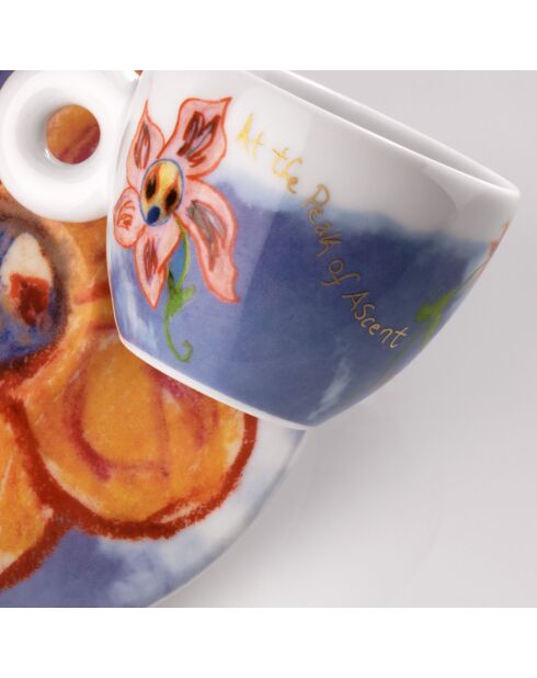 2 Tasses Cappucino en Porcelaine Illy Art Collection Biennale A bleu/blanc - 170 ml