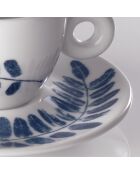 2 Tasses Cappucino en Porcelaine Illy Art Collection Biennale A bleu/blanc - 170 ml