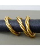 Bague Bouddhiste Torsadée Fine dorée