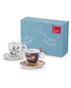 2 Tasses Cappucino en Porcelaine Illy Art Collection Biennale B multicolores - 170 ml