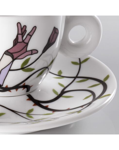 2 Tasses Cappucino en Porcelaine Illy Art Collection Biennale B multicolores - 170 ml