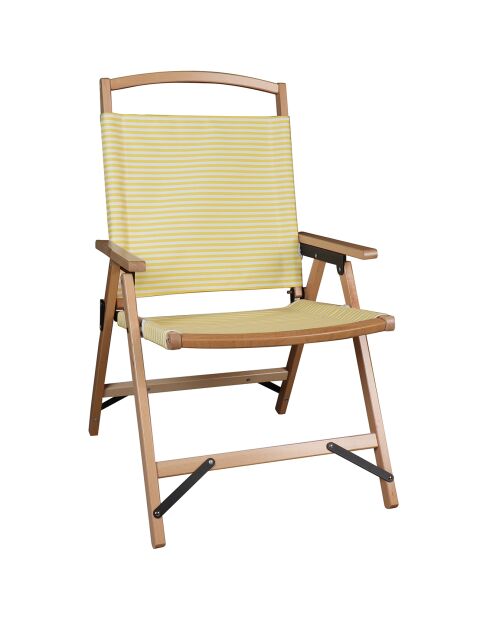 Chaise de plage playa jaune/naturel - 55x65x90 cm