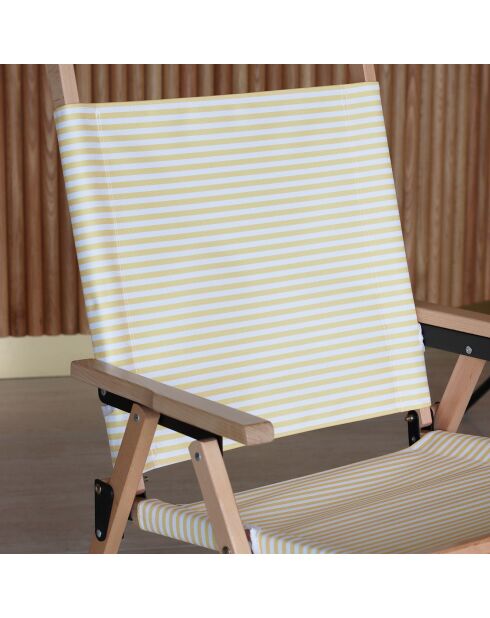 Chaise de plage playa jaune/naturel - 55x65x90 cm