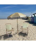 Chaise de plage playa jaune/naturel - 55x65x90 cm