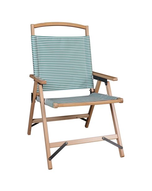 Chaise de plage playa naturel/vert - 55x65x90 cm