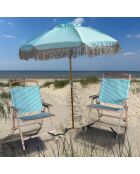 Chaise de plage playa naturel/vert - 55x65x90 cm