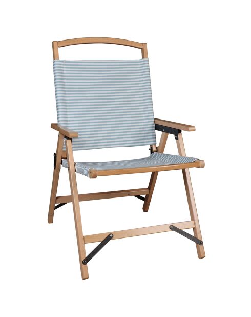 Chaise de plage playa bleu/naturel - 55x65x90 cm