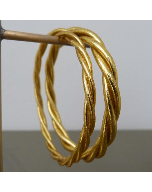 Bracelet Bouddhiste Torsadé Epais doré