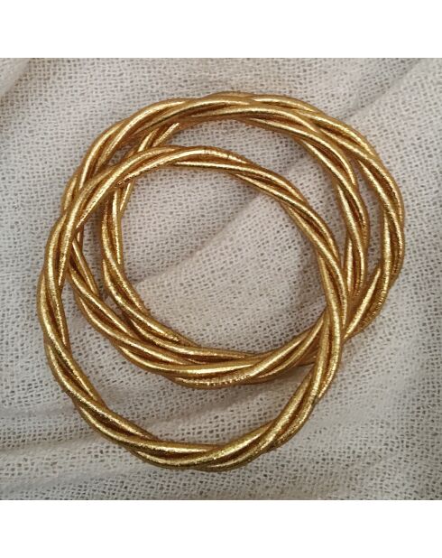 Bracelet Bouddhiste Torsadé Fin doré