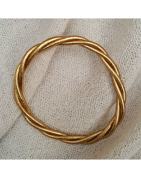 Bracelet Bouddhiste Torsadé Fin doré