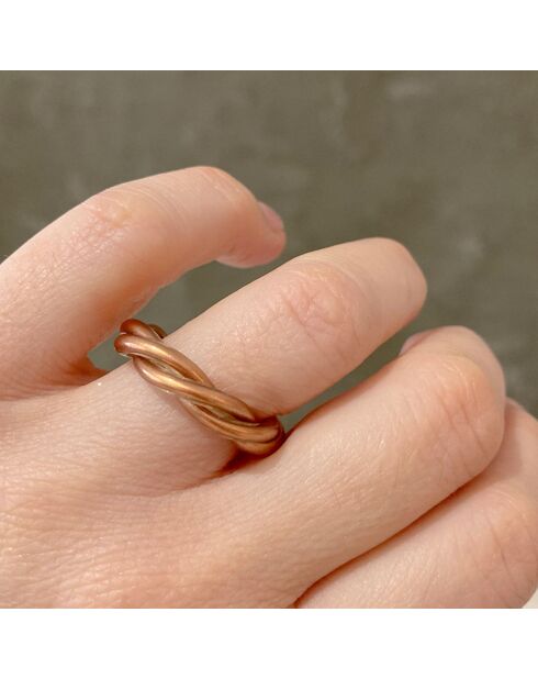 Bague Bouddhiste Torsadée Fine cuivée