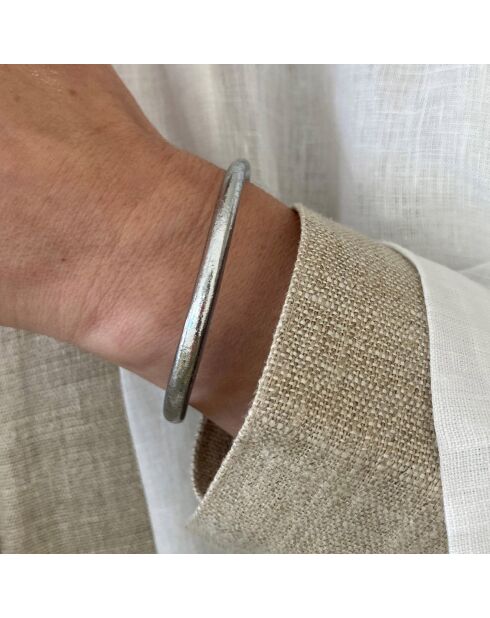 Bracelet Bouddhiste argenté brillant