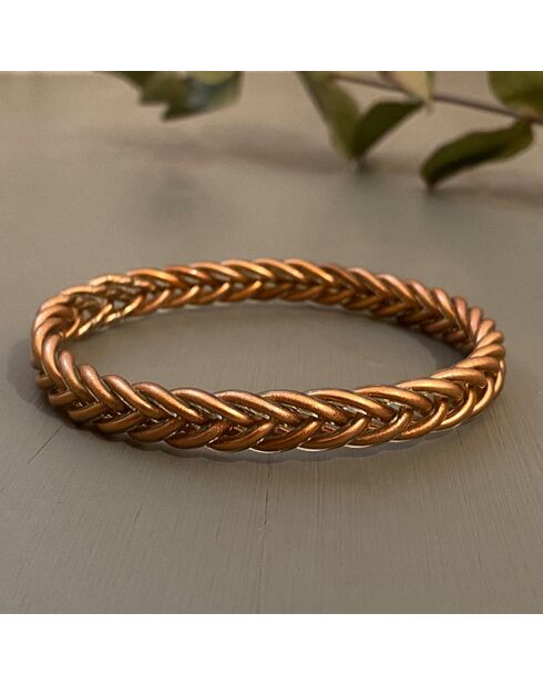 Bracelet Bouddhiste Tressé Fin cuivré mat