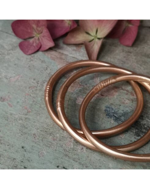 Bracelet Bouddhiste cuivré mat