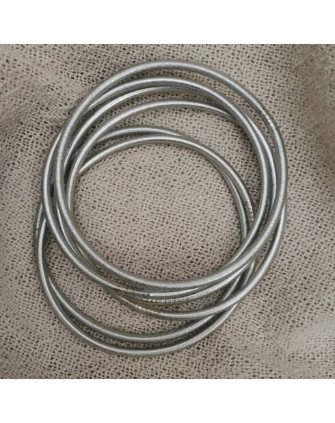 Bracelet Bouddhiste Fin argenté mat