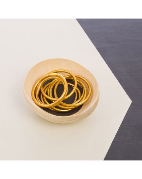 10 Bracelets Bouddhistes Epais doré