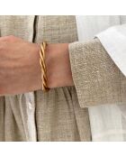 Bracelet Bouddhiste Torsadé Epais cuivré brillant