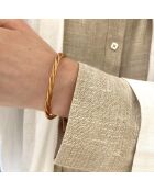 Bracelet Bouddhiste Torsade Fin cuivré brillant