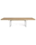 Table repas extensible Brixton bois/blanc - 200/300x90x75 cm