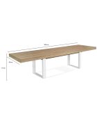 Table repas extensible Brixton bois/blanc - 200/300x90x75 cm