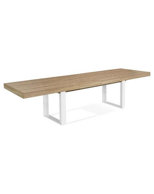 Table repas extensible Brixton bois/blanc - 200/300x90x75 cm