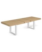 Table repas extensible Brixton bois/blanc - 200/300x90x75 cm