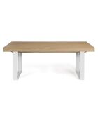 Table repas extensible Brixton bois/blanc - 200/300x90x75 cm