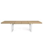 Table repas extensible Brixton bois/blanc - 200/300x90x75 cm