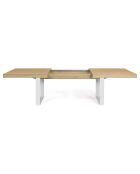 Table repas extensible Brixton bois/blanc - 200/300x90x75 cm